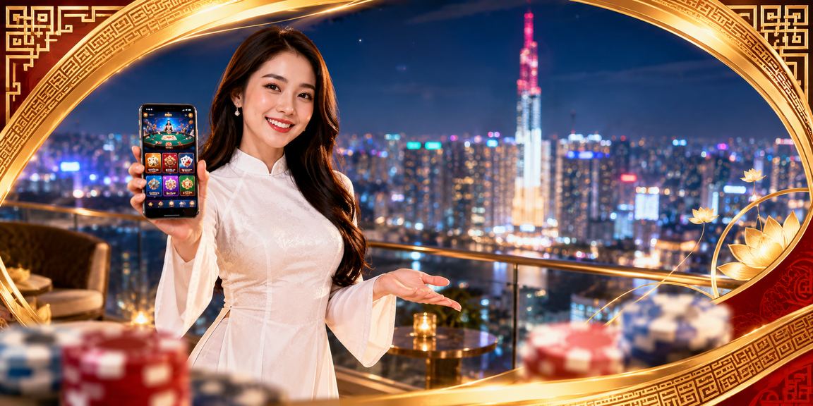 Người chơi tại TP. Hồ Chí Minh tham gia trò chơi bài trực tuyến với trang phục áo dài truyền thống