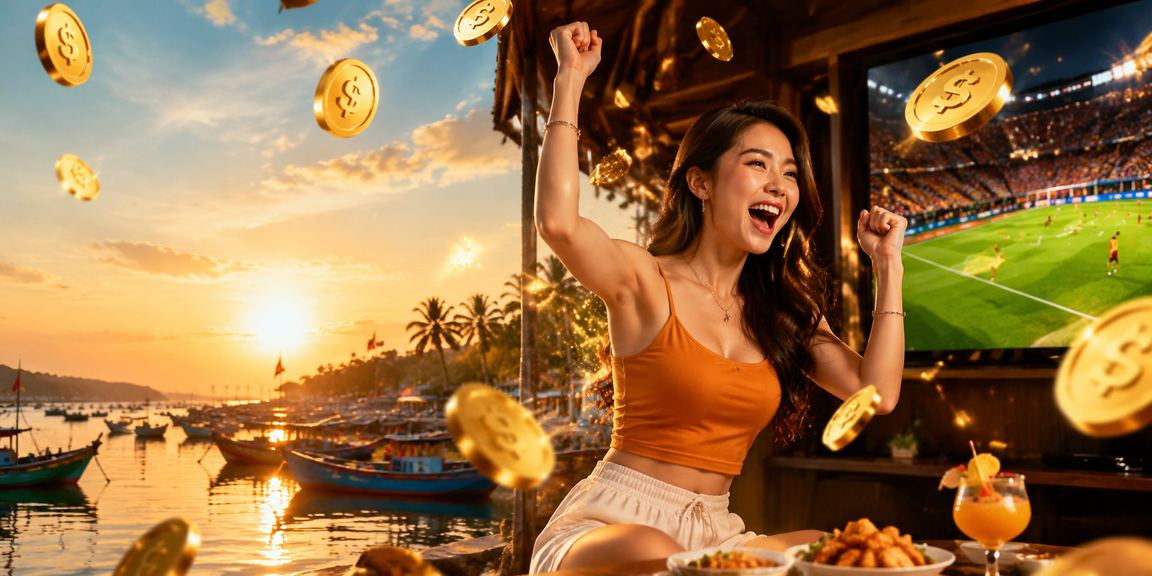 Người chơi tại bãi biển Mũi Né thư giãn với game casino trực tuyến