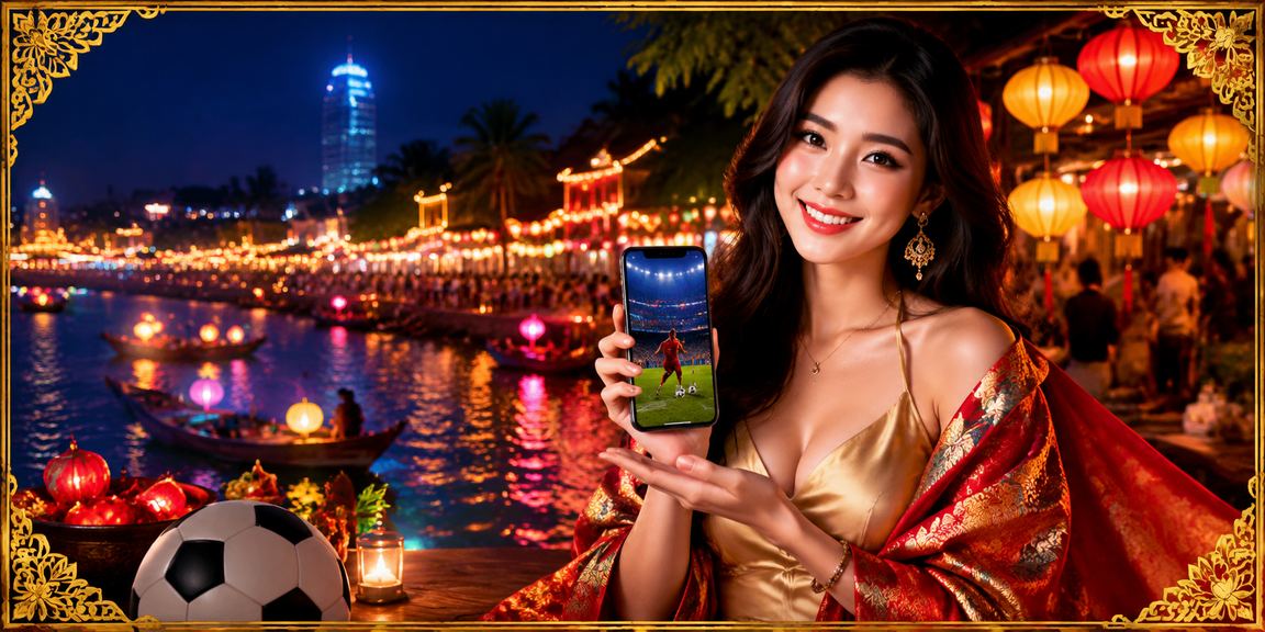 Người dùng tại chợ đêm Nha Trang chơi casino trực tuyến qua điện thoại